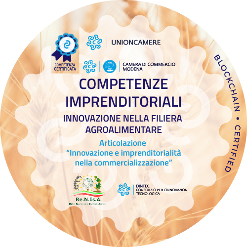 Competenze imprenditoriali. Innovazione nella filiera agroalimentare - Articolazione “Innovazione e imprenditorialità nella commercializzazione”